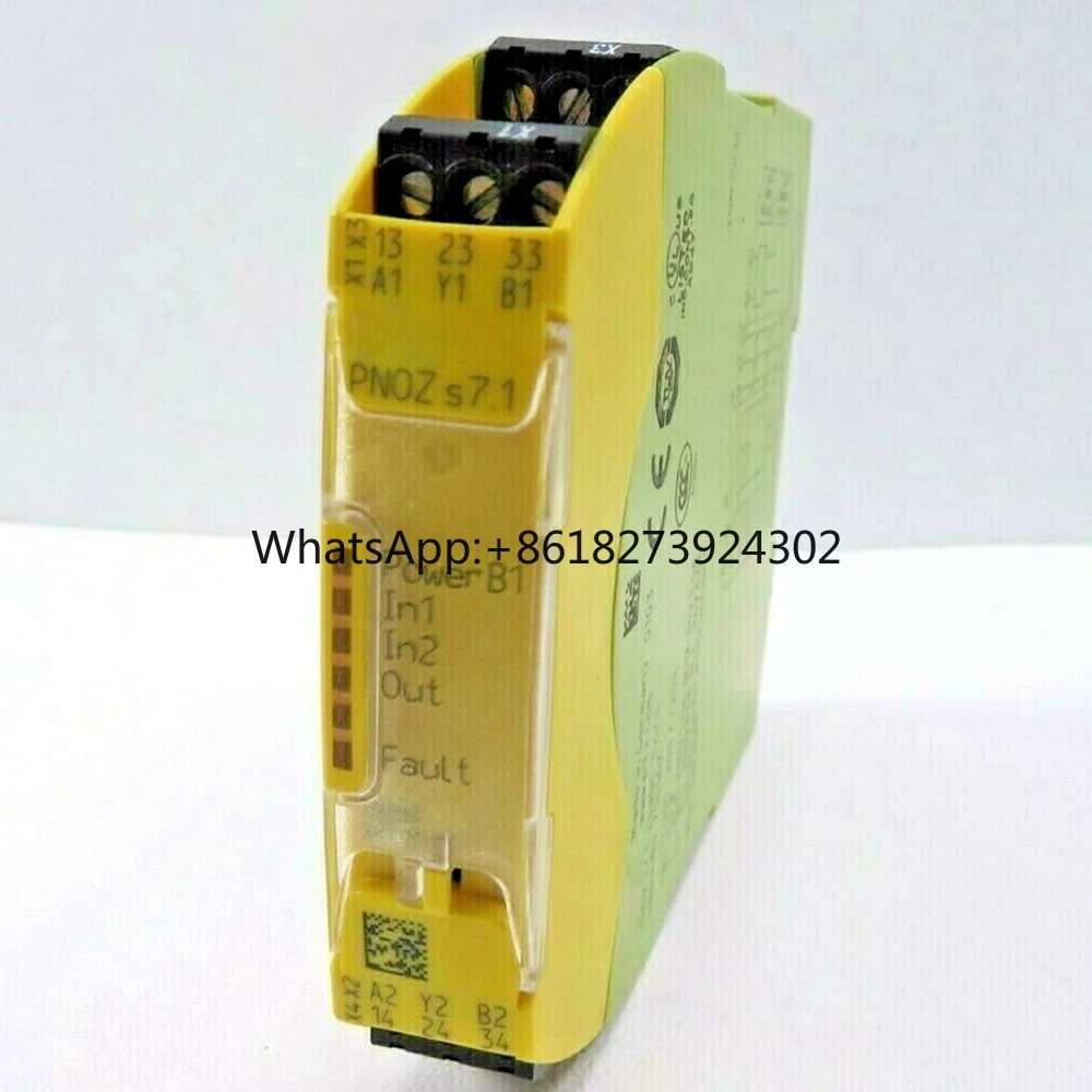 Baru untuk Pilz PNOZ s7.1 750167 24VDC 3 n/o modul kontrol Relay keselamatan