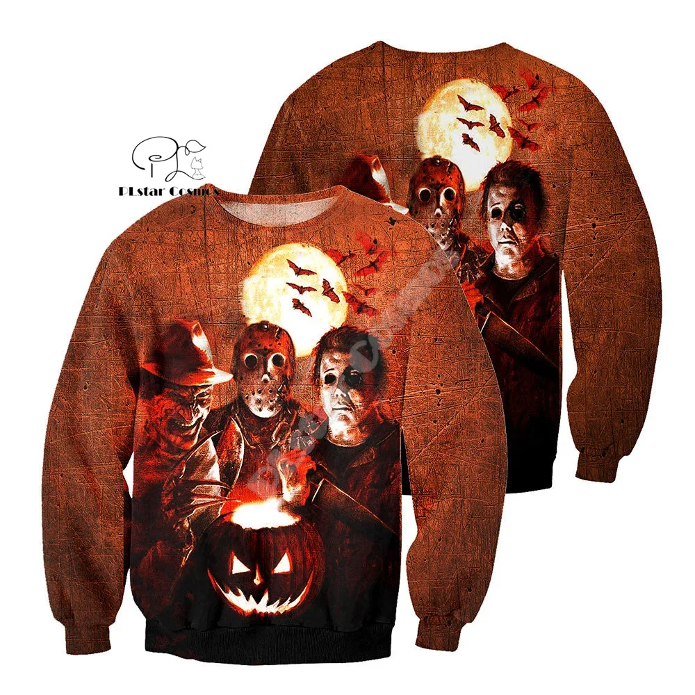 Cosplay Halloween Horror Terror Film Michael Myers Vintage Retro Graffiti 3dprint Pullover Streetwear Freizeit jacke Hoodies n17