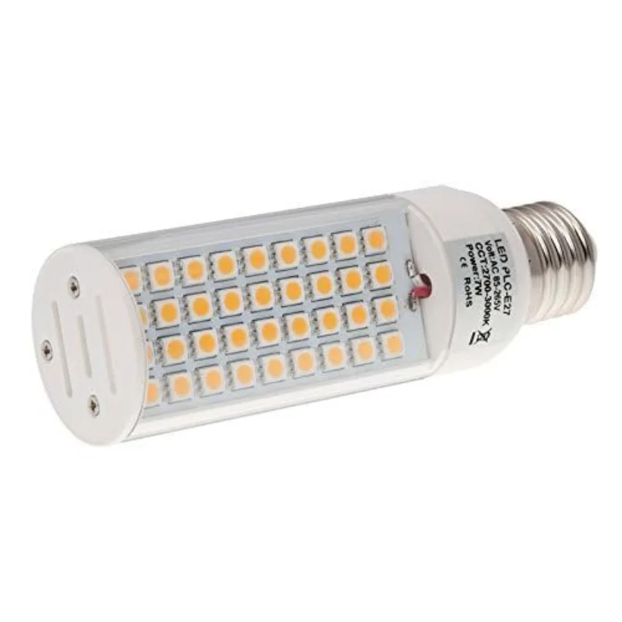 PL7W-COV-WW Design and Quality Rotatable LED T10 Tubular Bulb, LED Piano Lamp, for Reading, Desk, Picture, Floor Lamps, 7W, 60W