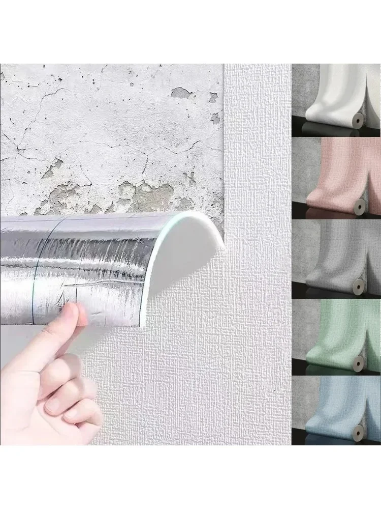 Zelfklevende 3D linnen schuim muursticker PVC vochtbestendig behang voor woonkamer slaapkamer badkamer slaapzaal woondecoratie - afbeelding 2
