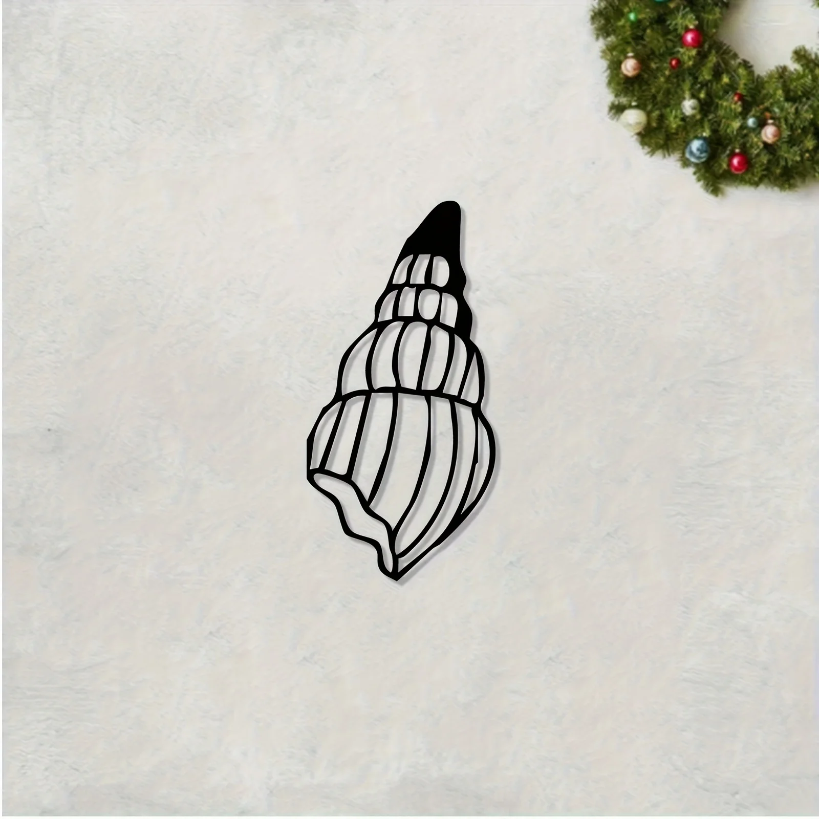 Nautical Seashell Iron Wall Art Weatherproof Coastal Metal Sculpture Patio Garden Fence Beach House Rustproof Gift Ornament