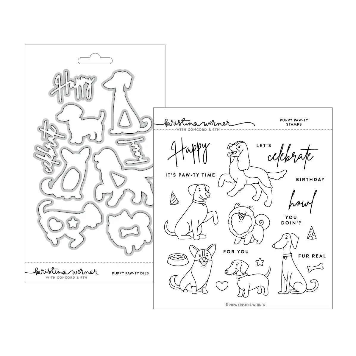 

Puppy Clear Stamps Metal Cutting Dies For DIY Scrapbook Decoration Embossing Template Supplies Greeting Card Handmade 2024 New