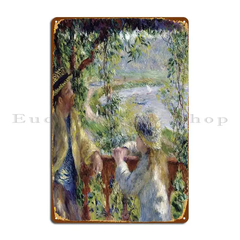 By The Water Near The Lake Pierre Auguste Renoir Metal Sign Poster Home Cinema Print Garage Decoration Tin Sign Poster