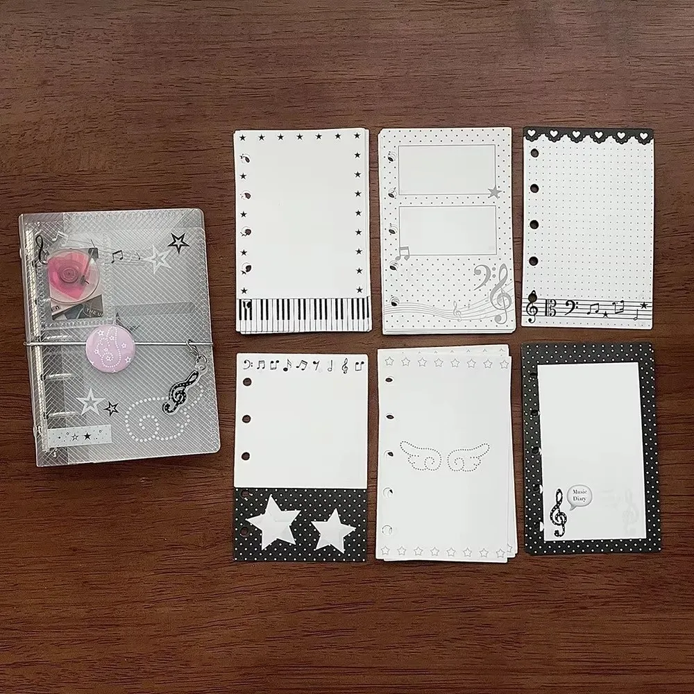 

Scrapbook M5 Binder Pages Music Theme Inner Page Card Binder Notebook Transparent Pages Binder Refill Card Protector Sleeves
