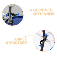 3pcs Aluminum Coated Cross Bar Clamp Lab Stand Holder Adjustable Clip Bracket Laboratory Equipment Support Tool