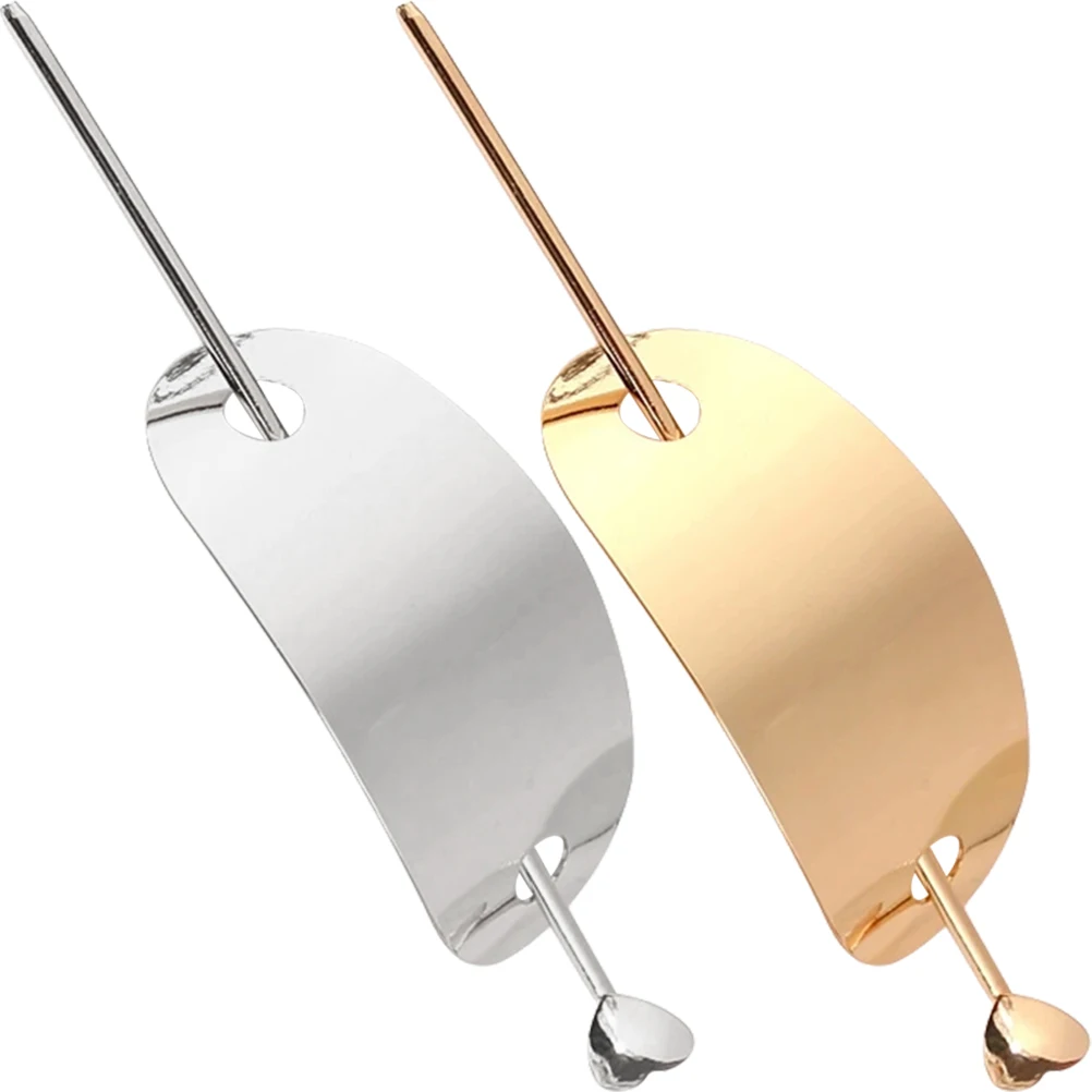 

2 Pcs Alloy Plated Hairpin Eye catching Accessories Women Gold Clip Bun Cuffs Hair Sticks Vintage Clips Metal Pin