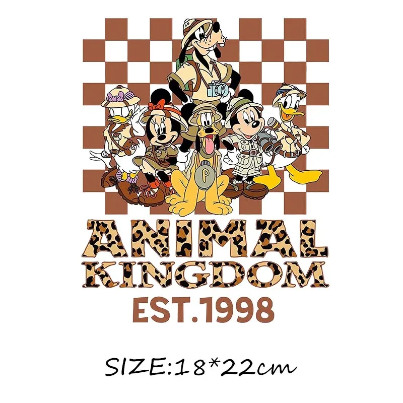2024 Wild Life Animal Kingdom Heat Press Transfers Iron on Decals Thermal Patches for Clothes