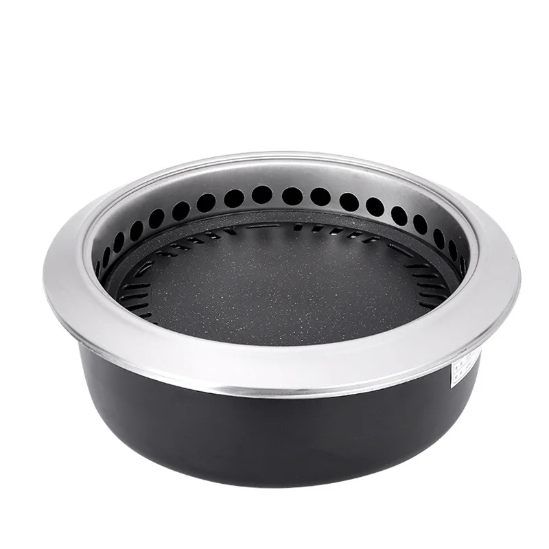 

Commercial lower exhaust round Japanese barbecue electric grill embedded electric grill Korean self-service barbecue hot pot
