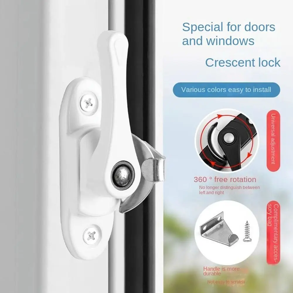 Aluminum Alloy Window Safety Lock Double-sided Hardware Window Lock Buckle Anti Wear Multifunctional Sliding Door Lock