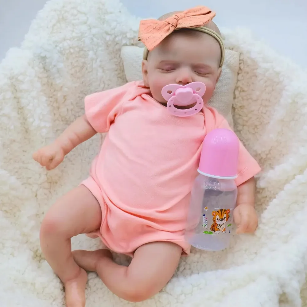 18inch Already Finished Reborn Baby Doll Rosalie Newborn Baby Size 3D Skin with Visible Veins Same As Pictures Muñecas Reborn