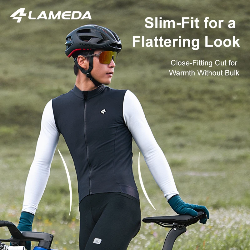 

Lameda Cycling Jersey Men Tight High Elasticity Fleece Long Sleeve Cycling Clothes For Men Warm Windproof Bicycle Clothes