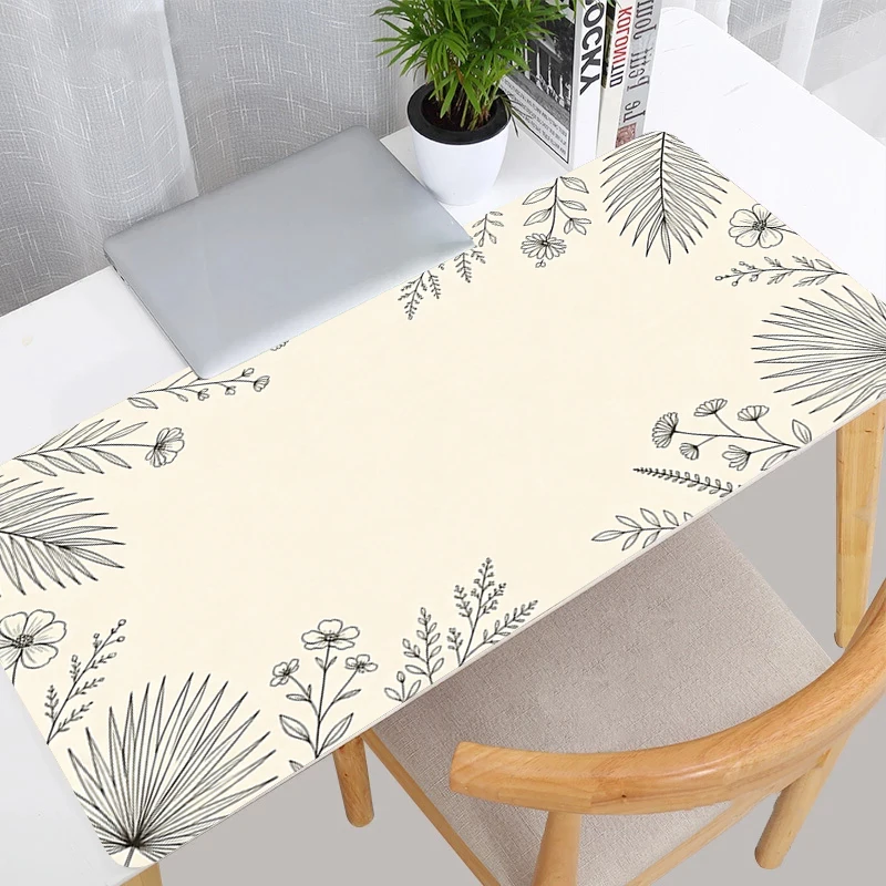 Office Mouse Pad Notbook PC Gamer Mouse Mat Minimalist Art Style Keyboard Pad NonSlip Computer Desk Mat Rubber Extended MousePad