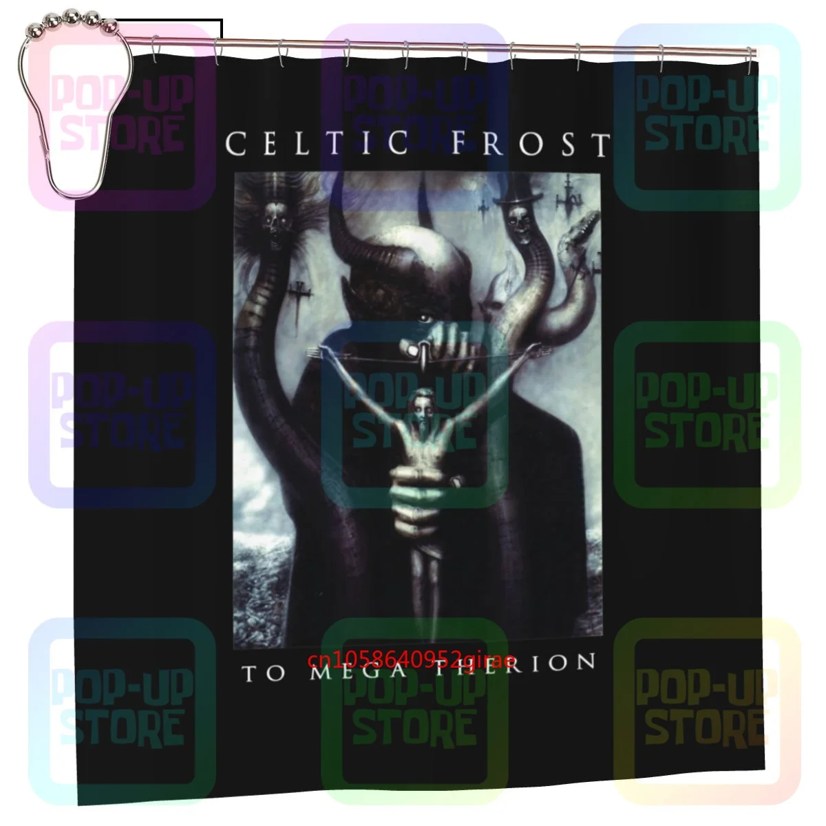 

Винтажная ограниченная серия, новая кельтская занавеска для душа «Мороз к мегатеологии», швейцарская смерть, металлическая занавеска для душа, модная занавеска для ванной комнаты, не выцветает