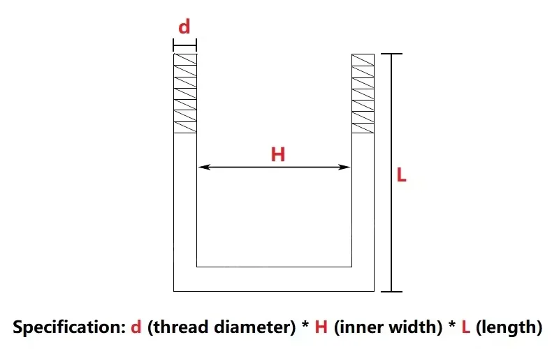 Peijian 1set M10 M12 Zinc Plated Carbon Steel Square Tube Clamp With Baffle Screws Pipe U-clamp Square Bolt For Square Tube
