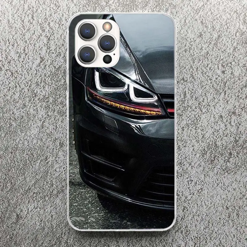 Sport Car Golf R 7 Phone Case For Apple iPhone 16 15 14 13 12 11 Pro Max Mini XS XR X 7 Plus 8 + SE Soft Silicone Print Shell Fo