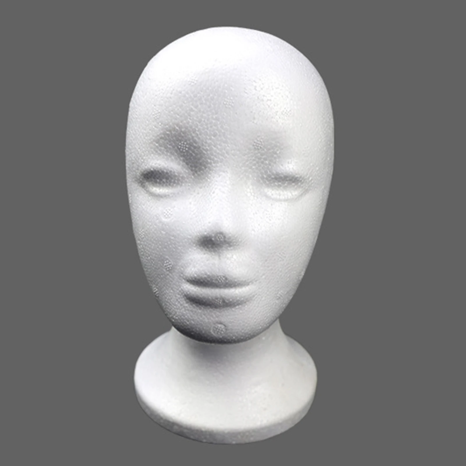 Head Model Lightweight Convenient White Foam Female Mannequin Hats Head Glasses Wigs Display Deflection Polystyrene