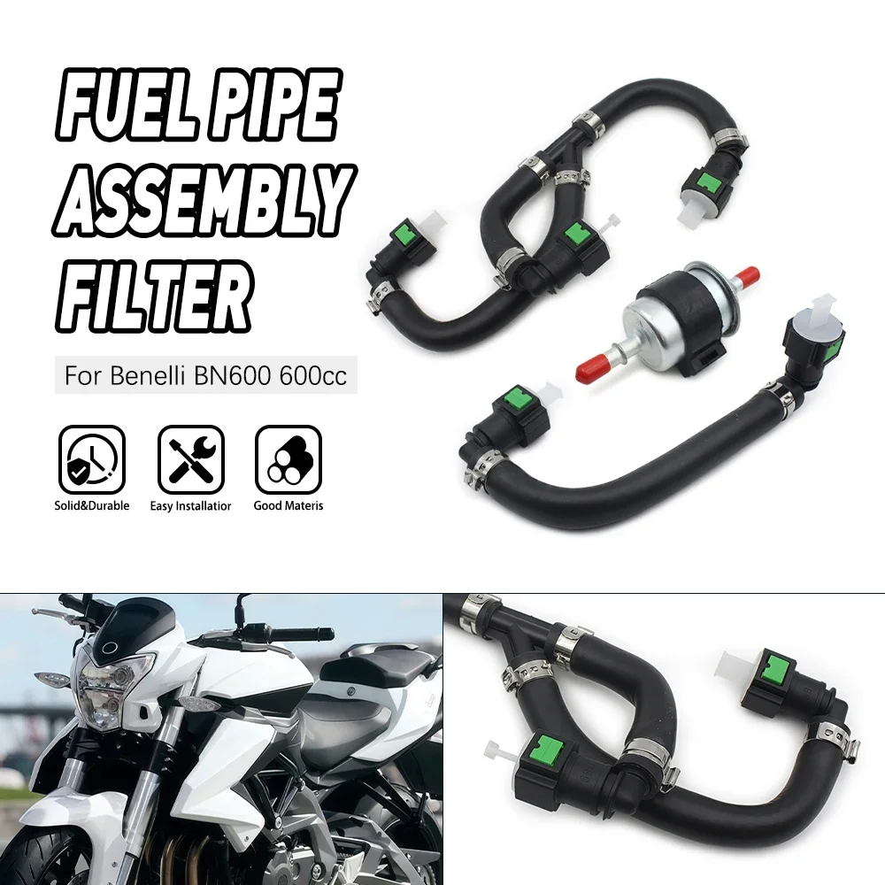 

Motorcycle parts High-pressure Fuel Pipe Oil Pipe Filter Cup Kit with 7.89 Fuel Hose Line Connect For Benelli BN600 BJ600GS