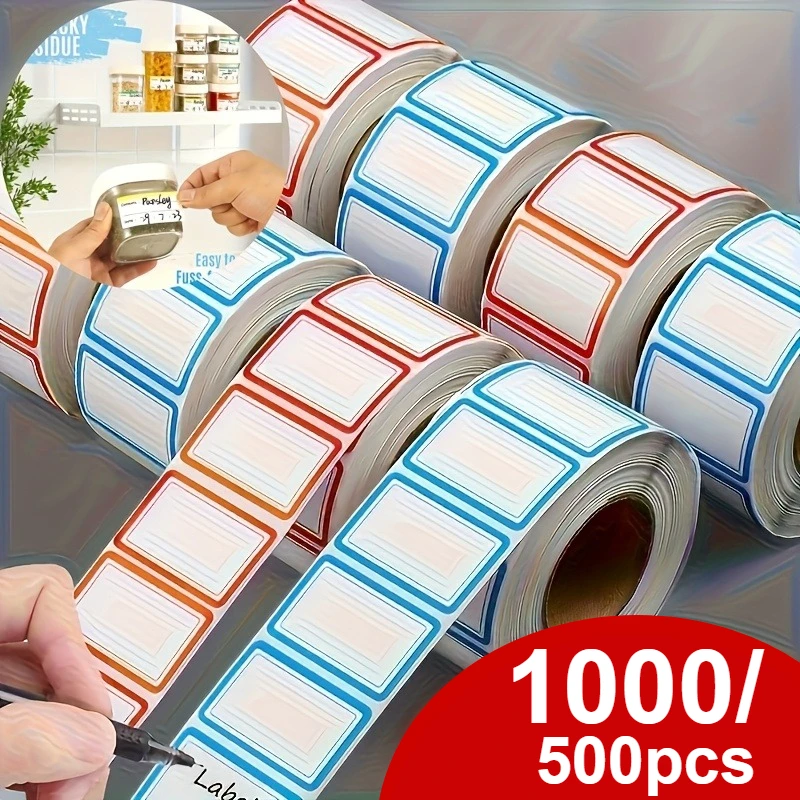 500/1000pcs Reusable Freezer Stickers No Residue Removable Labels for Refrigerator Freezer Kitchen Storage Meal Prep Organizing