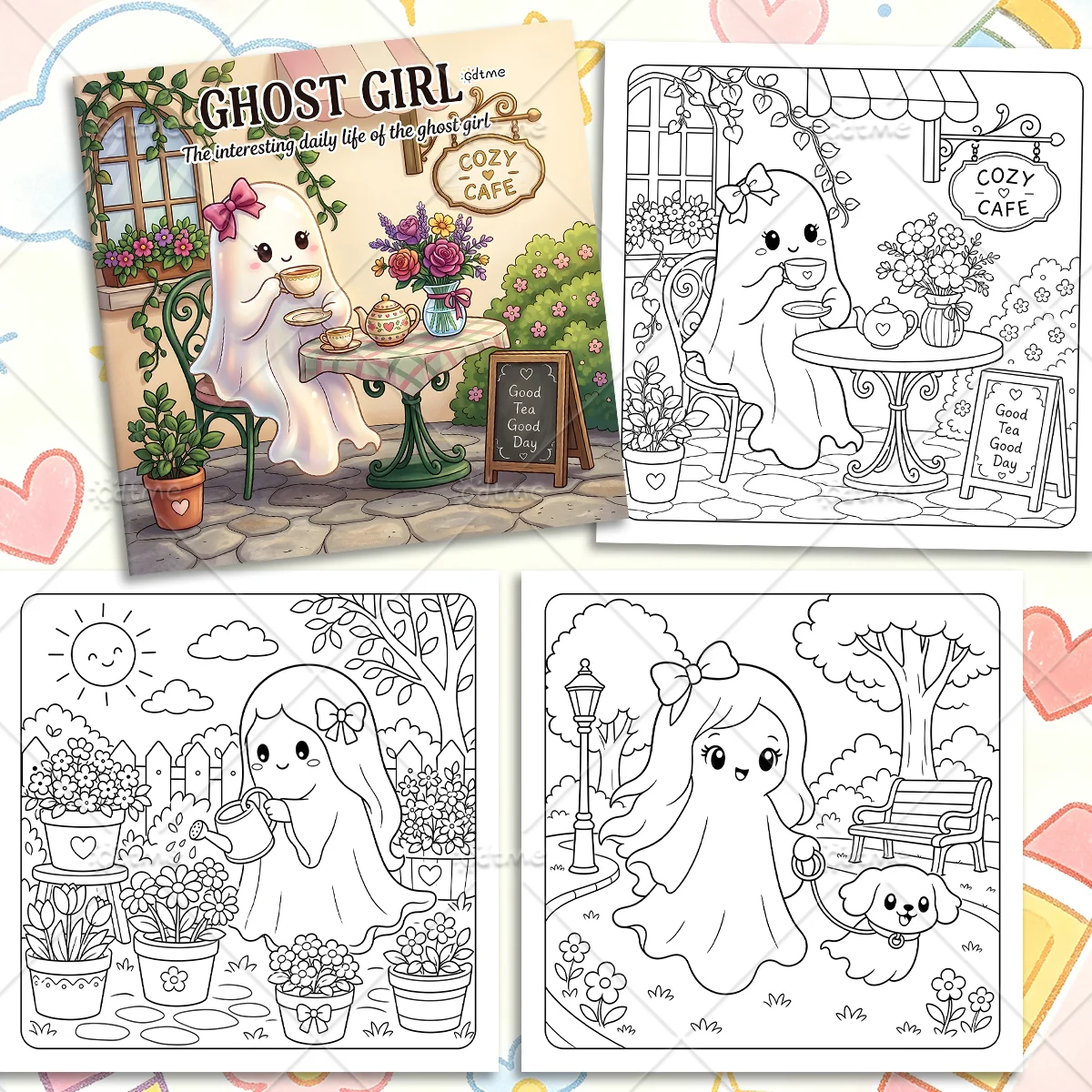 Ghost Girl Adult Coloring Book - đánh giá và giá Adult Coloring Book Stress Relief