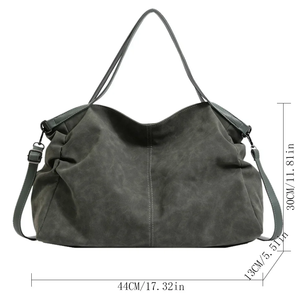 New Suede Handbags Totes Casual Trave Handbags Totes Large Size Shopping Bags Punk Style Shoulder Bags Shopping Bag for Women