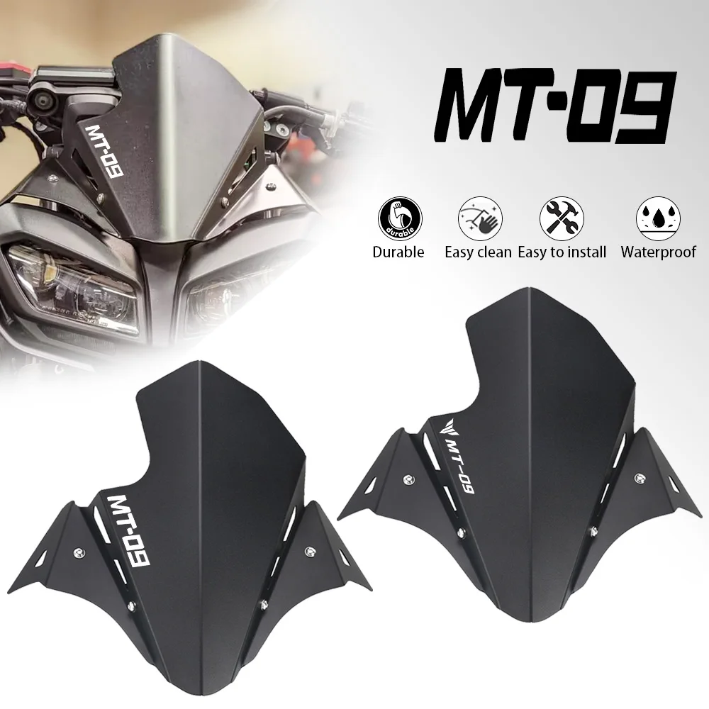 

MT09 FOR YAMAHA MT-09 MT 09 Motorcycle Accessories Sport Screen Windshield Deflector Windscreen Airflow Wind 2017 2018 2019 2020