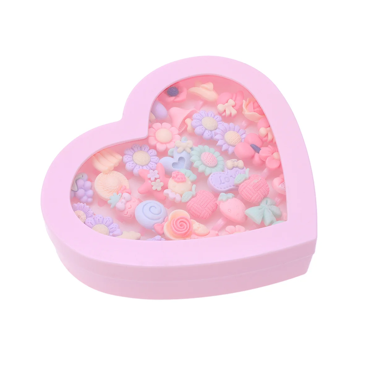 36 قطعة من حلقات زهرة الماكارون للفتيات قابلة للتعديل على شكل رسوم كرتونية تلبيس حلقات اللعب التظاهري لهدايا أعياد الميلاد وحقائب الهدايا الجيدة