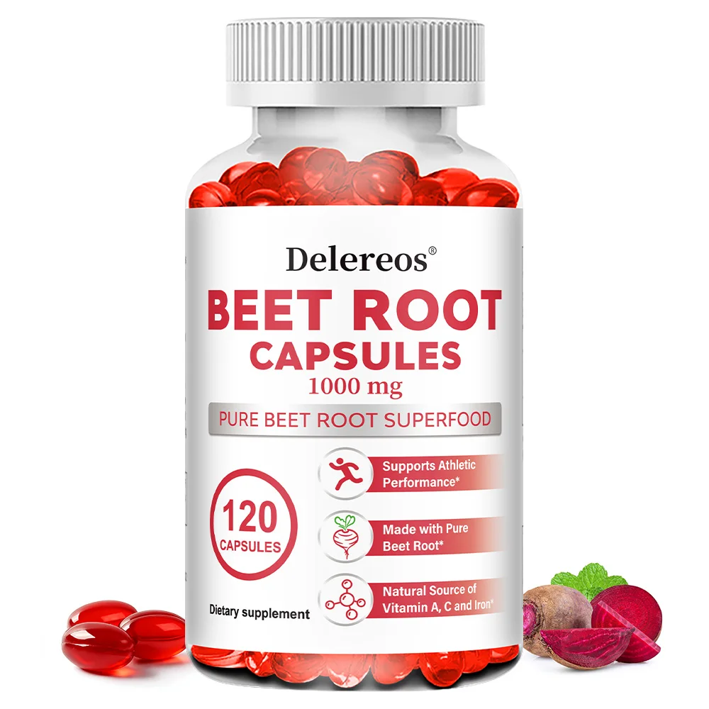 

Beetroot Capsules - Supports Heart Health, Promotes Digestive Health, and Improves Immunity, Boosts Cellular Energy, Non-GMO