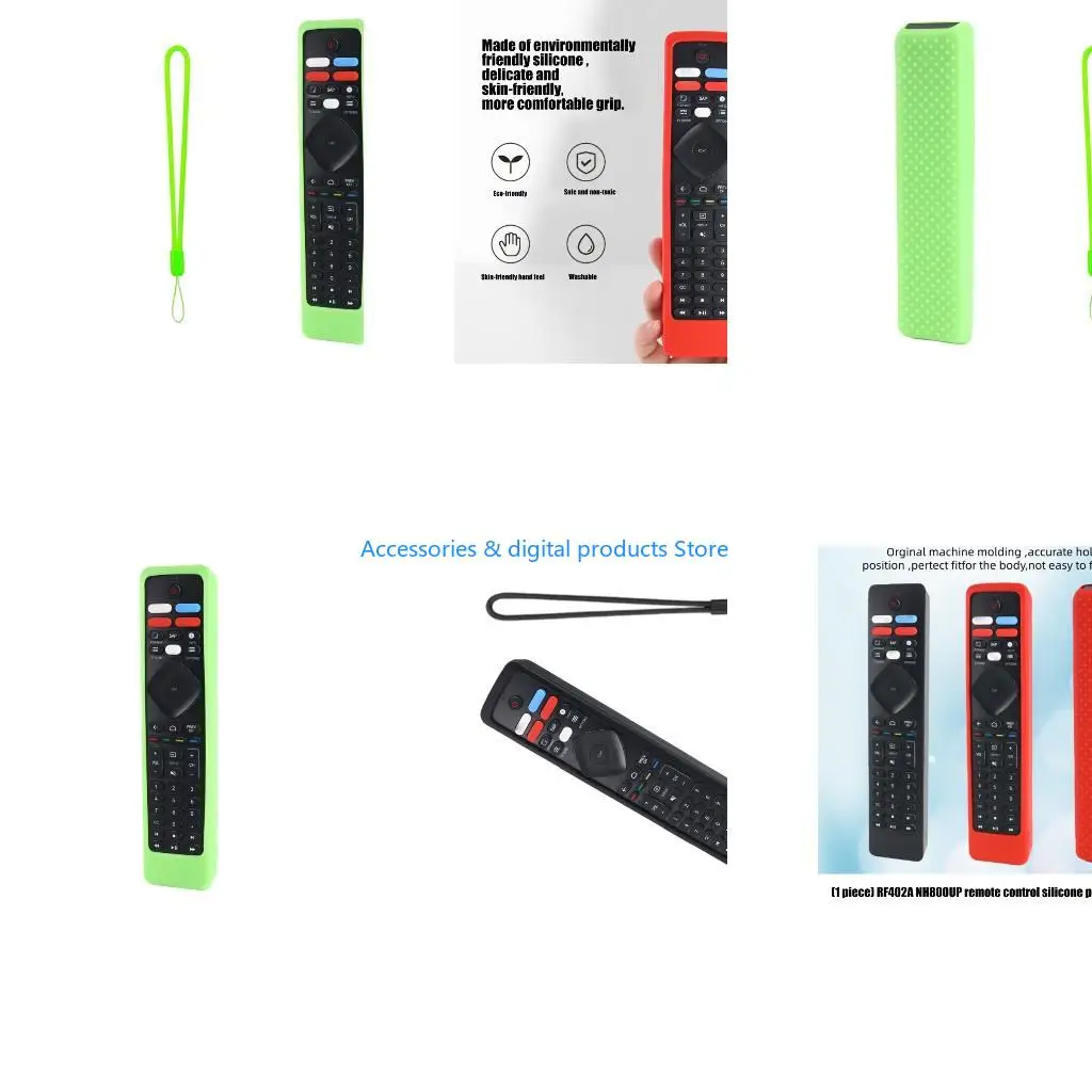 77JD Comfortable Silicone Case for RF402A-V14 NH800UP Remote Cover Enhanced Protections Easy Maintenance for Daily Use