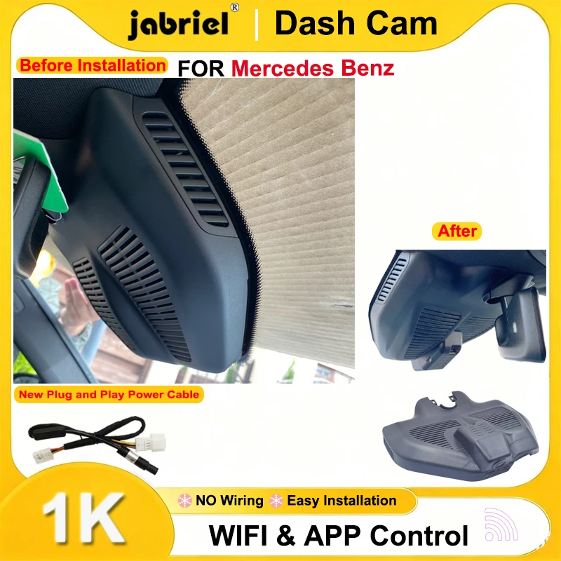 Jabriel HD 1080P Wifi Dash Cam for Mercedes Benz GLC300 GLC300d GLC300e GLC x253 c253 AMG GLC43 GLC63 EQC400 2019 2020 2021