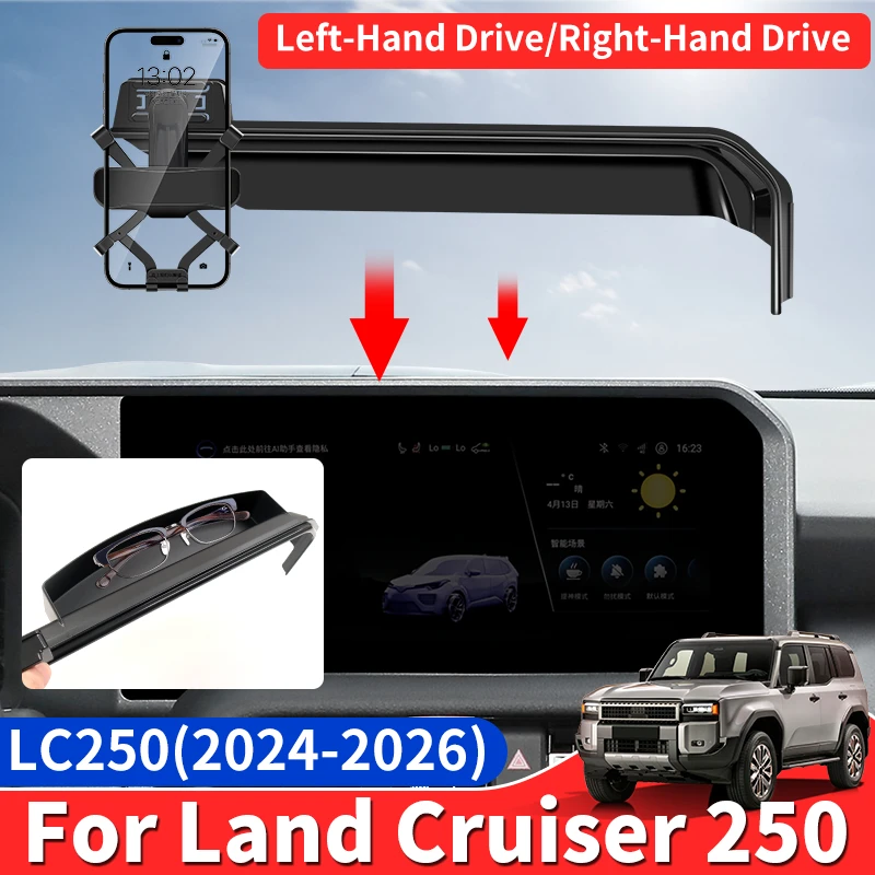 

For Toyota 2024-2025 Land Cruiser 250 Prado LC250 j250 Car Navigation Screen Dashboard Phone Holder Interior upgrade Accessories