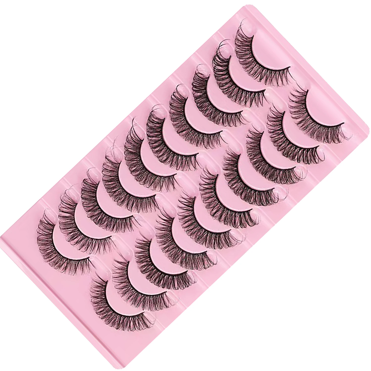 10 pairs of popular Russian curly eyelashes, thick big eyes, multi-layer three-dimensional curling, essential for European and A