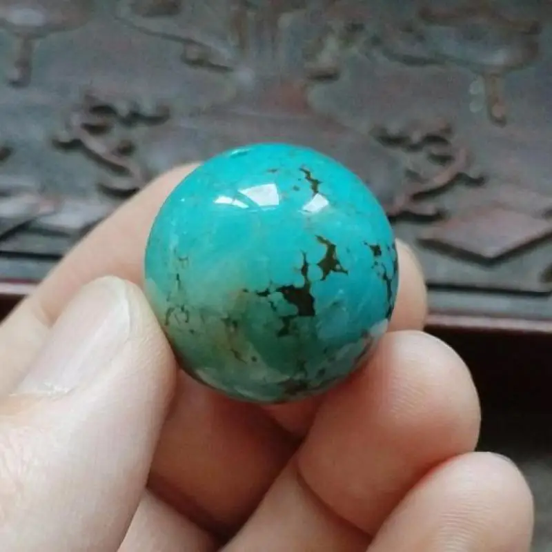 

Большие бирюзовые бусины 25 мм для изготовления украшений, браслетов, подвесок, ожерелий, аксессуаров, круглые бусины из синей бирюзы.