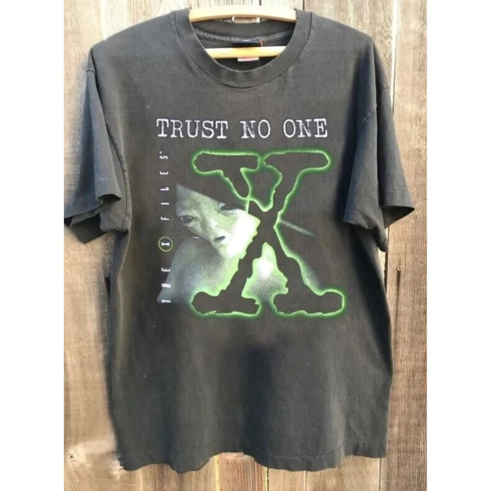 Summer New X Files Trust No One T-shirt Men's T-shirt Retro Fashion Printed Pattern Casual T-shirt