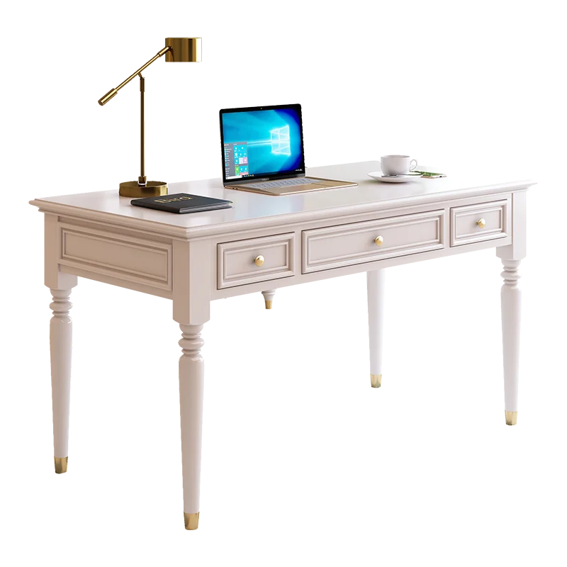 American light luxury ivory white solid wood glass bookcase, locker integrated against the wall