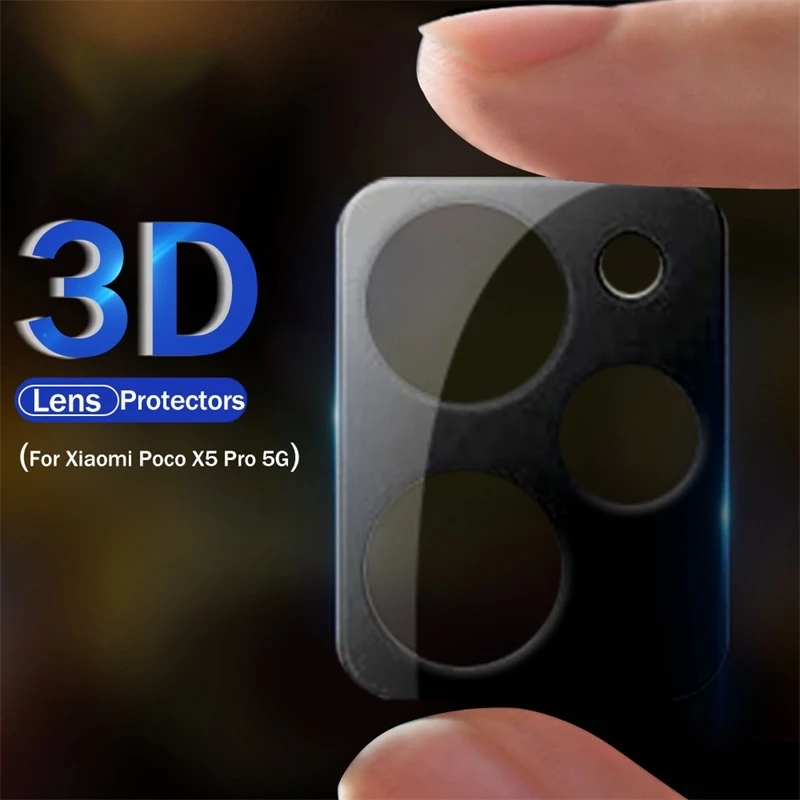 3D Curved Camera Protective Glass For Xiaomi Poco X5 Pro 5G Rear Lens Films Cover On Poko Poxo Little X5pro X5 X 5 Pro PocoX5pro