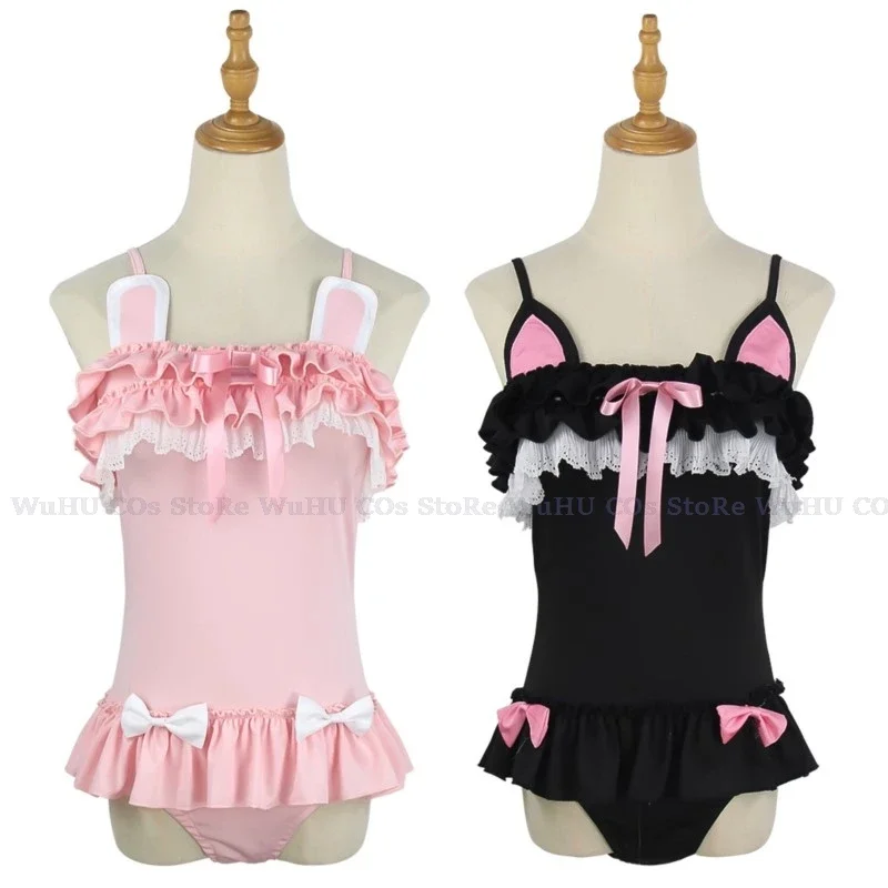 Kawaii sexy women lace sleepwear cosplay rabbit girl bodysuit pink rabbit black swimwear bunny women Hallow en jumpsuit uniform