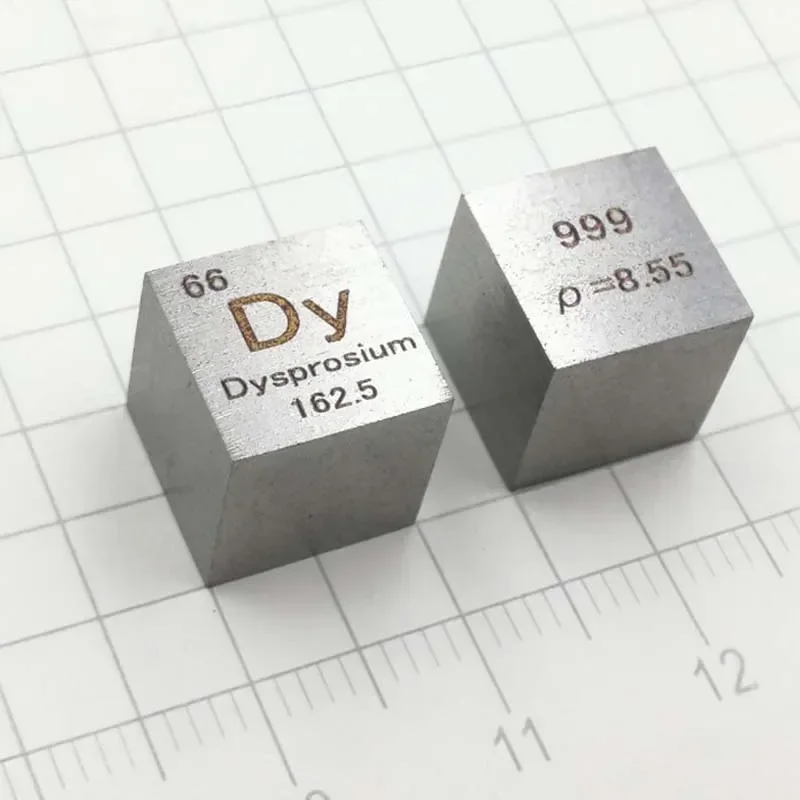 

10mm Dysprosium Dy Cubic Periodic Table Cube 99.9% Pure Dysprosium Cubic Metal Gift Rare Metal Dysprosium Element Block Sample