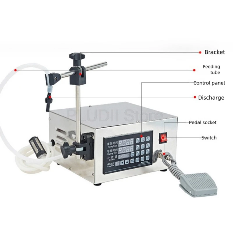 آلة تعبئة السوائل 30 واط معدات تعبئة الخمور الكمية الأوتوماتيكية الكحول الأرواح الفودكا ويسكي حشو عالي الدقة