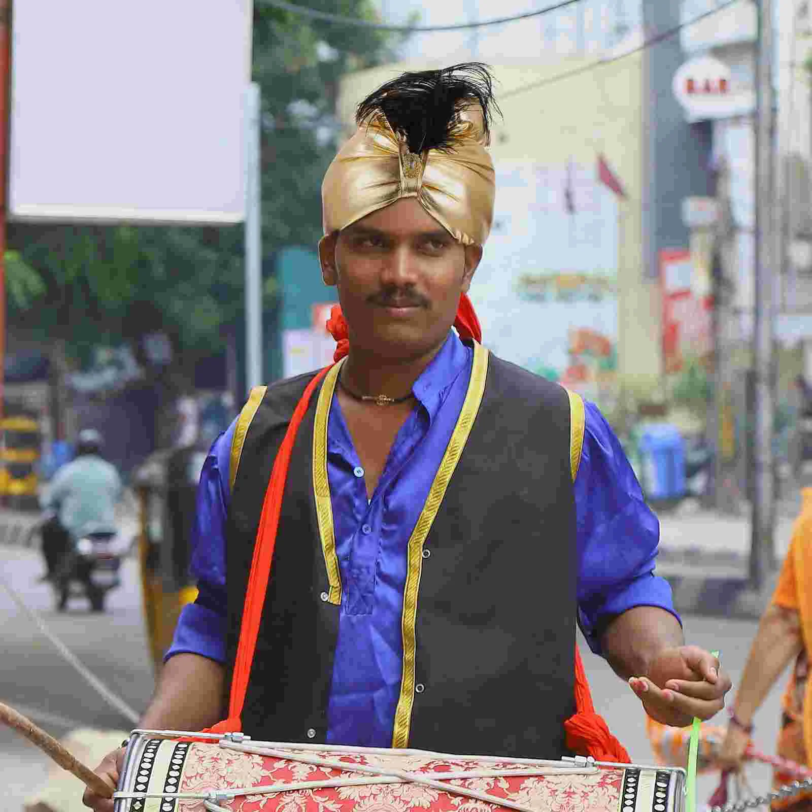صورة زينة عمامة غطاء الرأس ، قبعة السلطان العربية خمر ، المرأة العربية غطاء رأس الأمير العربي ، هالوني #6