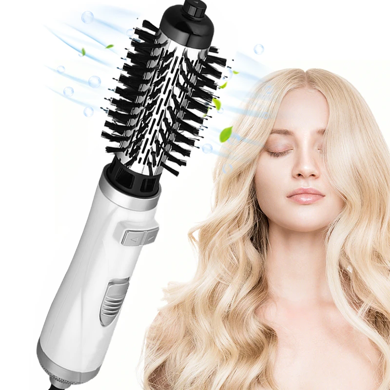 Automatische rotierende Heißluftbürste, 2-in-1, Friseursalon, Haarbürste, Kamm, Glätteisen, Bürste und Volumizer, Heißluftbürste für Zuhause – Detail 1