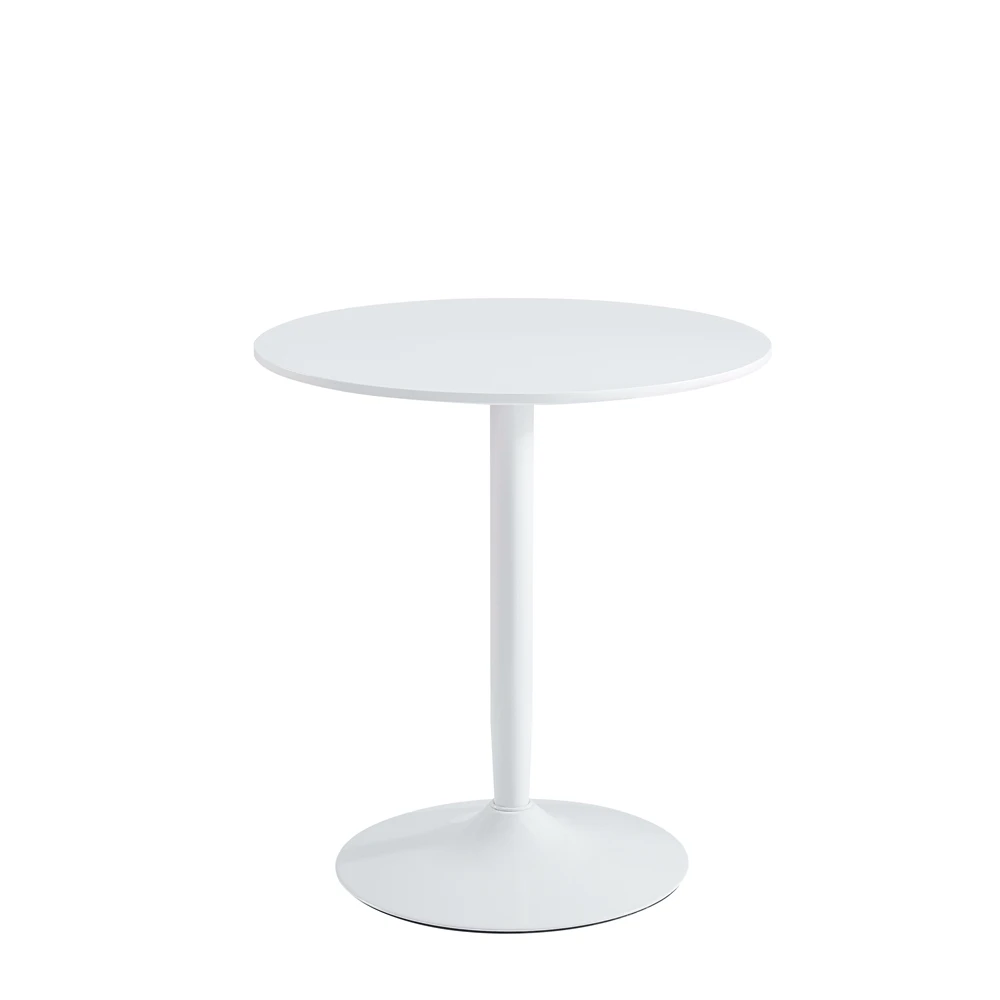 

*&Luxury Modern Small Round Tulip Dining Table Convertible Tea White Wood Panel Side End for Living Room