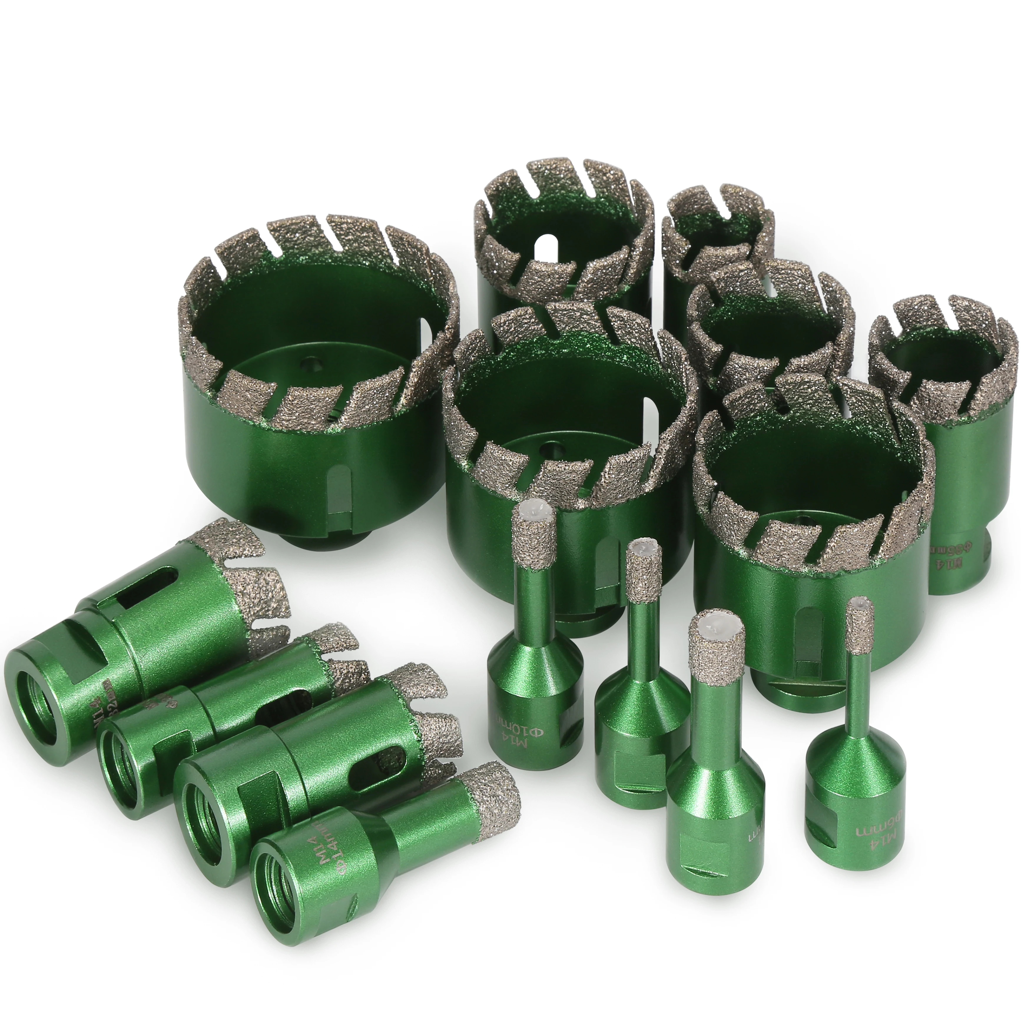 6-130mm M14 gwint suchy próżniowo lutowany marmur murarski otwornica otwornica diamentowa wiertarka rdzeniowa do płytek ceramicznych granit marmur