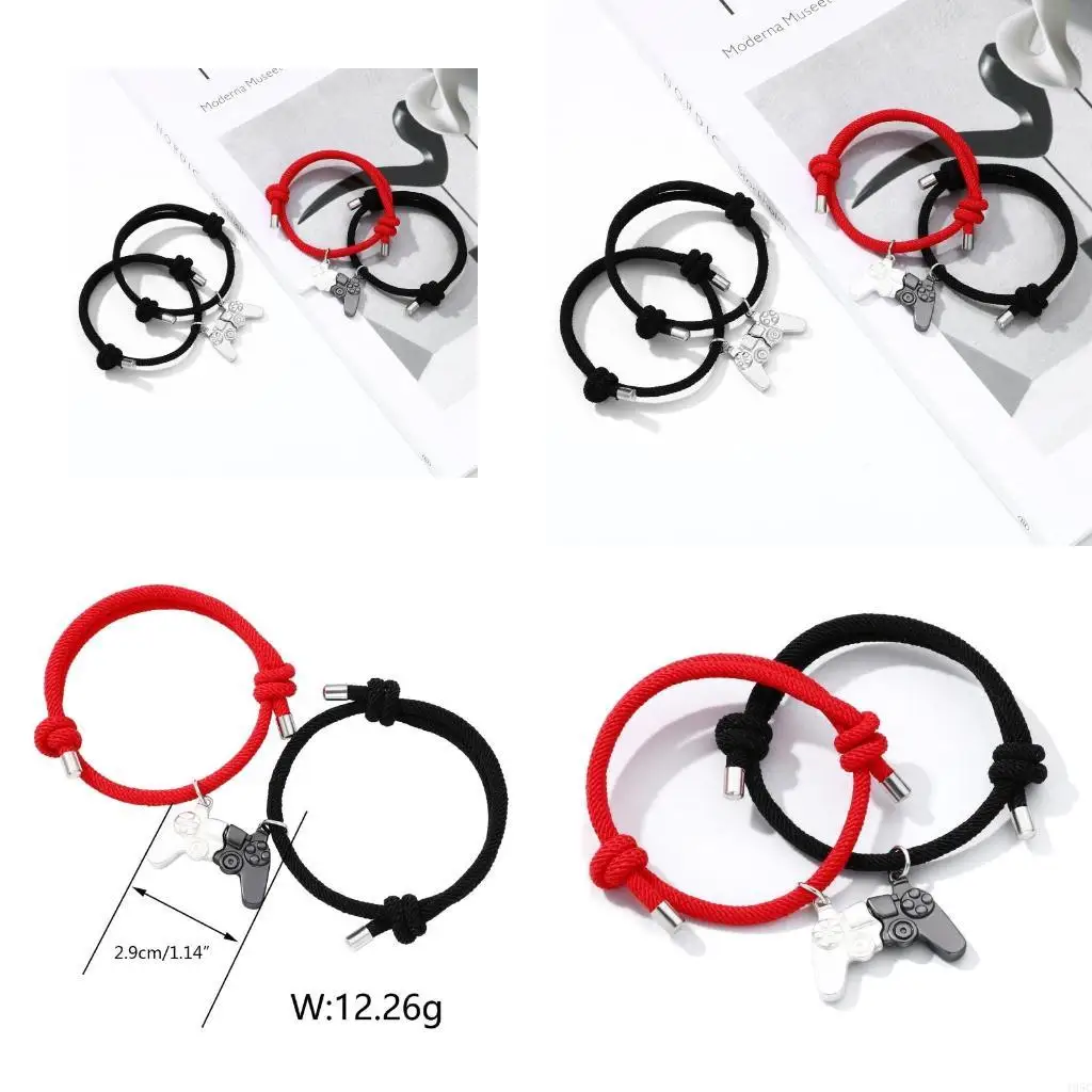 195C Game Lovers Gift Gamepad Bracelets Relationship Bracelet Couple Gifts His & Hers Matching Bracelets for Women Men
