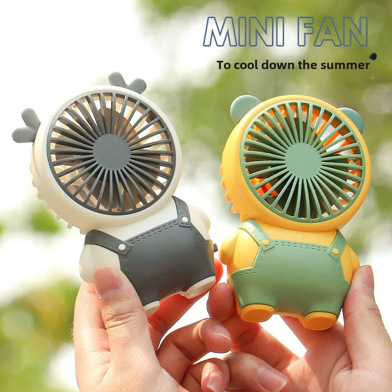 Cartoon Handheld Small Fan Desktop Mini Rechargeable Student