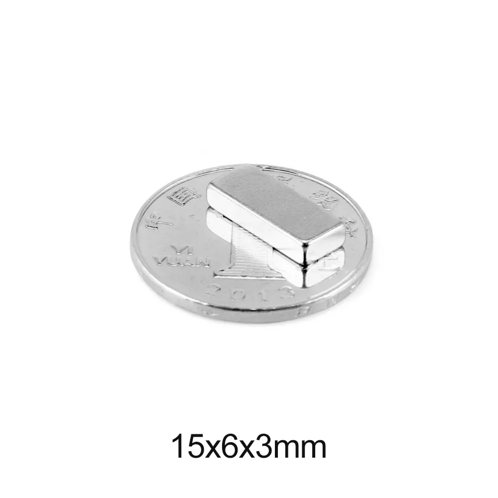 15X6X3 Blok Magnet Kuat Lembar Magnet Magnet Kuat 15X6X3Mm untuk Kulkas Rumah, Kantor, DIY 15*6*3