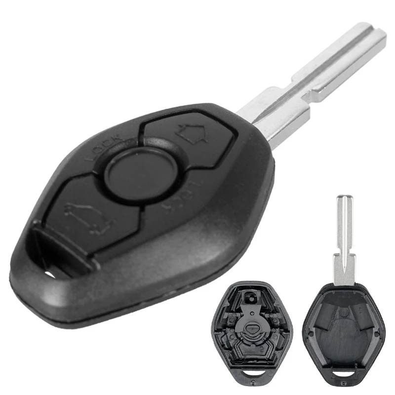 자동차 키 포브 원격 키 케이스 쉘 자동차 키 커버 교체, HU58 블레이드 장착, BM-W 1, 3, 5, 6, 7 시리즈 X3, X5, Z3, Z4