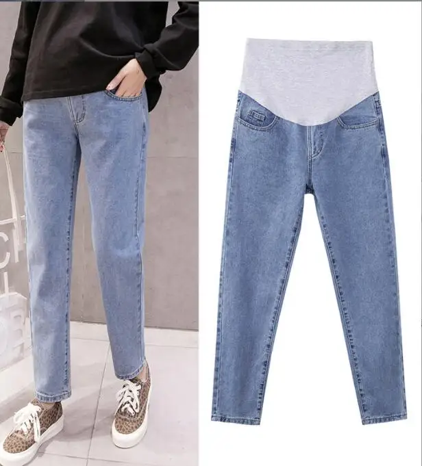 Seksowne zimowe dżinsy spodnie ciążowe obcisłe odzież dla ciężarnych damskie wiosenne spodnie ciążowe damskie spodnie w ciąży