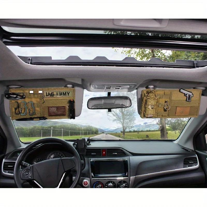 سيارة مولي قناع المنظم التكتيكية حقيبة التخزين الشمس الظل الحقيبة أدوات متعددة الوظائف للشاحنات بيك اب سيارات الدفع الرباعي القيادة الملحقات #2