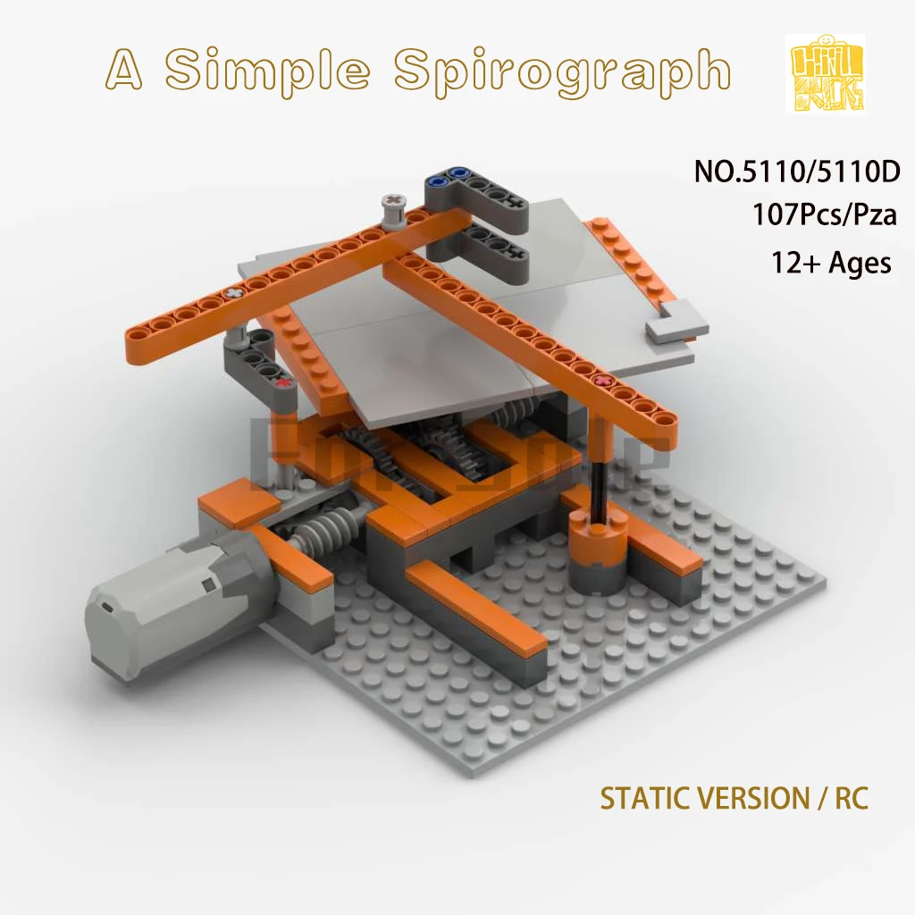 Moc 5110 Mini Plotter Style Drawing-Machine Model With PDF Drawings Building Blocks Bricks Birthday Christmas Gifts