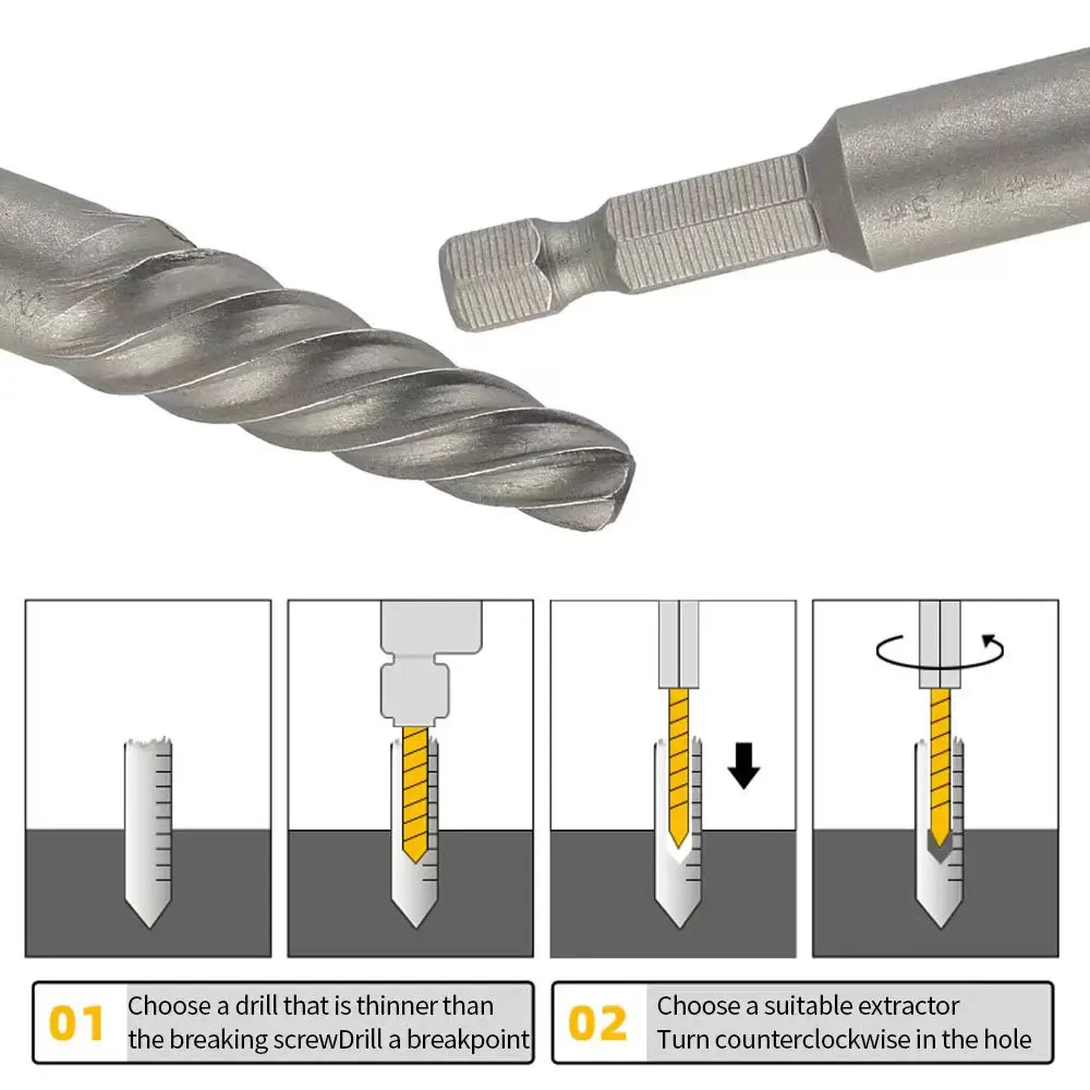 11PC high-speed steel drill bit combination set screw extractor broken wire extractor high-speed steel drill bit combination